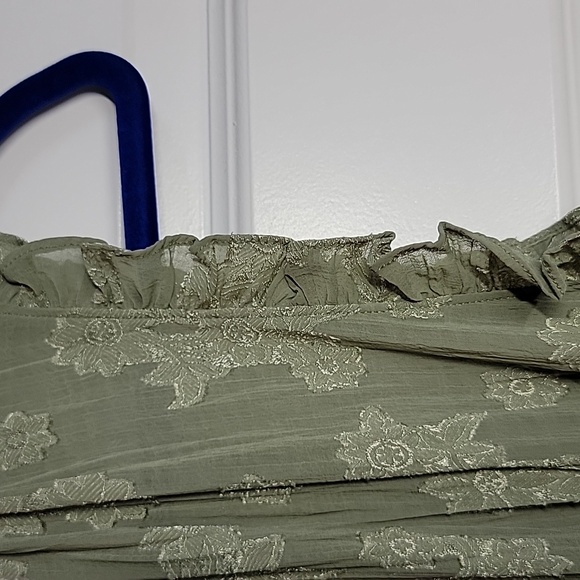 SOCIALITE NWT FLORAL JACQUARD TIERED SLEEVELESS DRESS SZ LARGE - Picture 14 of 15